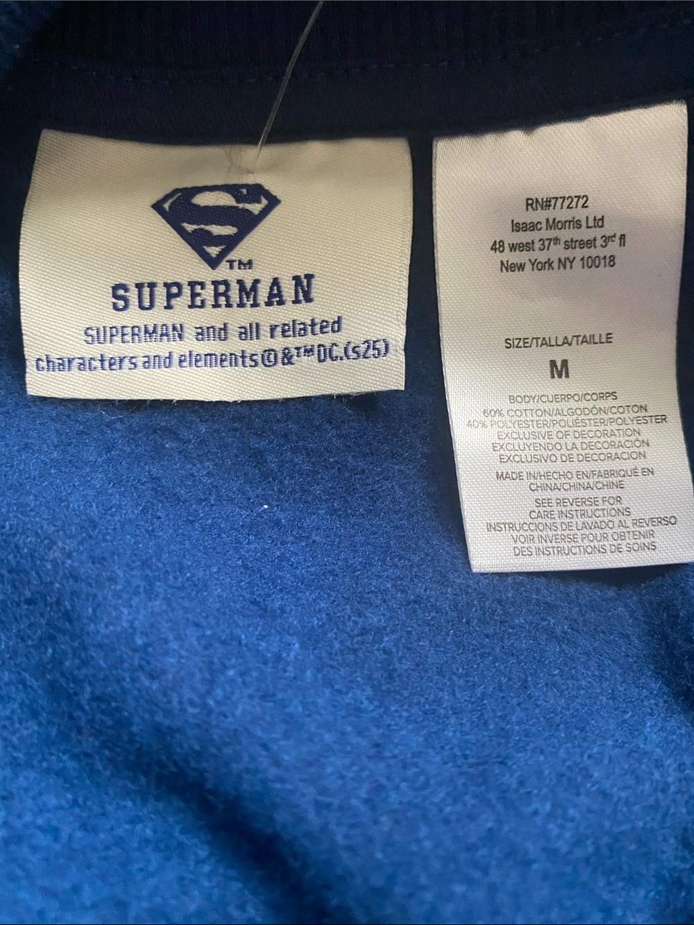 Superman 1938 zip front jacket with tags - Picture 8 of 10